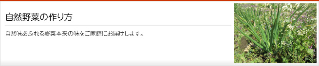 自然野菜の作り方